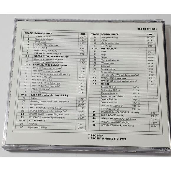 BBC Sound Effects Library Disc 1  CD 1991 - Picture 2 of 3